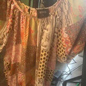 Women's Multicolor Boho Top